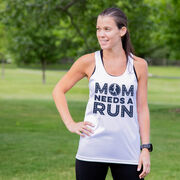 Women's Racerback Performance Tank Top - Mom Needs A Run