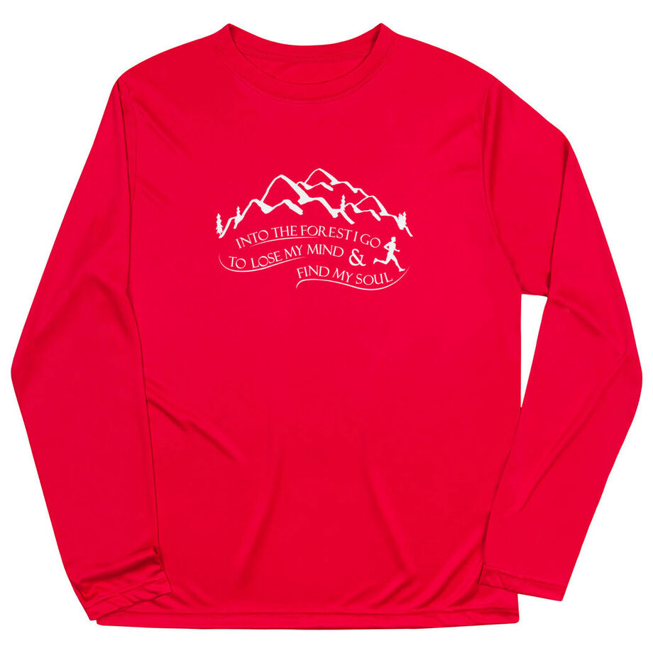 Men's Running Long Sleeve Tech Tee - Into the Forest I Go