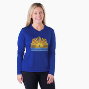 Women's Long Sleeve Tech Tee - Here Comes The Sun