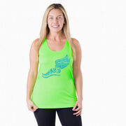 Women's Racerback Performance Tank Top - Winged Foot Inspirational Words