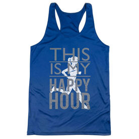 Women's Racerback Performance Tank Top - This Is My Happy Hour