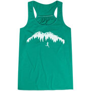 Flowy Racerback Tank Top - Trail Runner in the Mountains