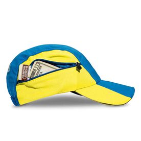 Ultra Pocket Hat for Runners - Yellow/Blue