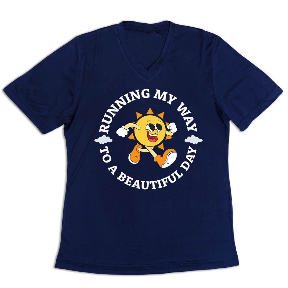 Women's Short Sleeve Tech Tee - Running My Way to a Beautiful Day
