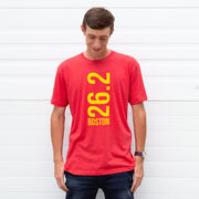 Running Short Sleeve T-Shirt - Boston 26.2 Vertical