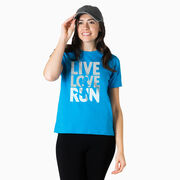 Running Short Sleeve T-Shirt - Live Love Run Silhouette