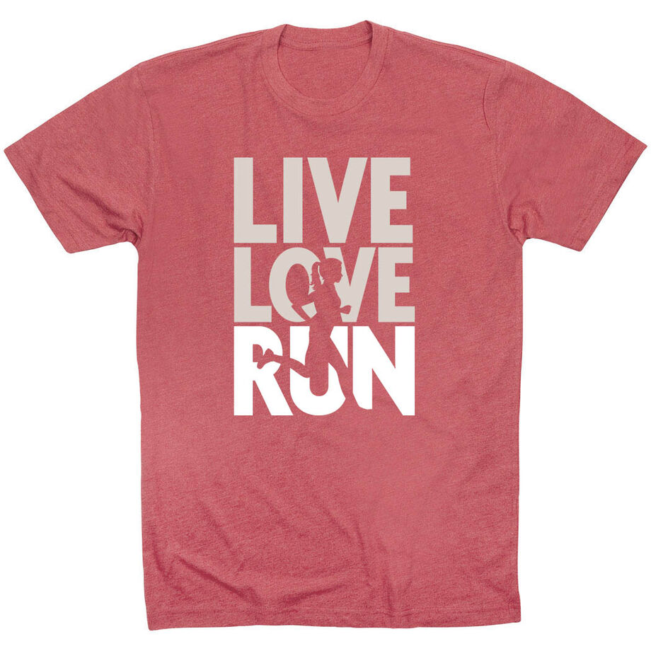 Running Short Sleeve T-Shirt - Live Love Run Silhouette