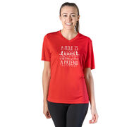 Women's Short Sleeve Tech Tee - A Mile Is Always Better With A Friend