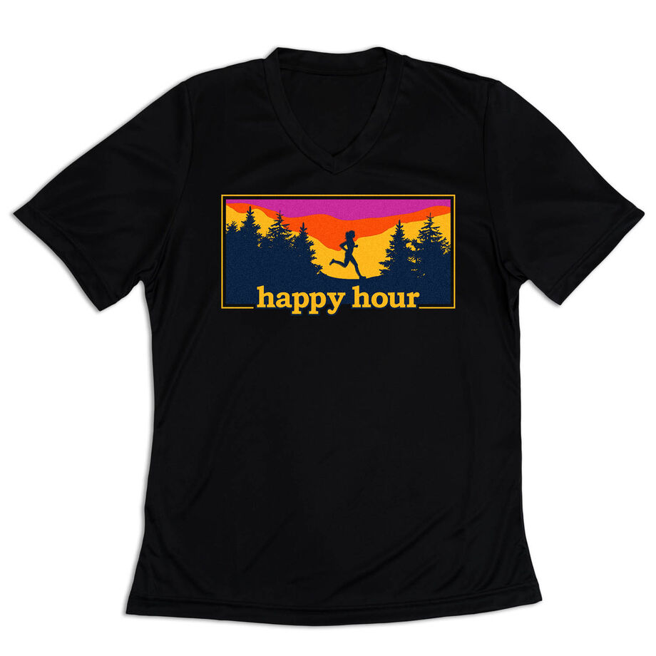 Women's Short Sleeve Tech Tee - Happy Hour