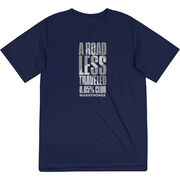 Men's Running Short Sleeve Performance Tee - A Road Less Traveled - Marathoner