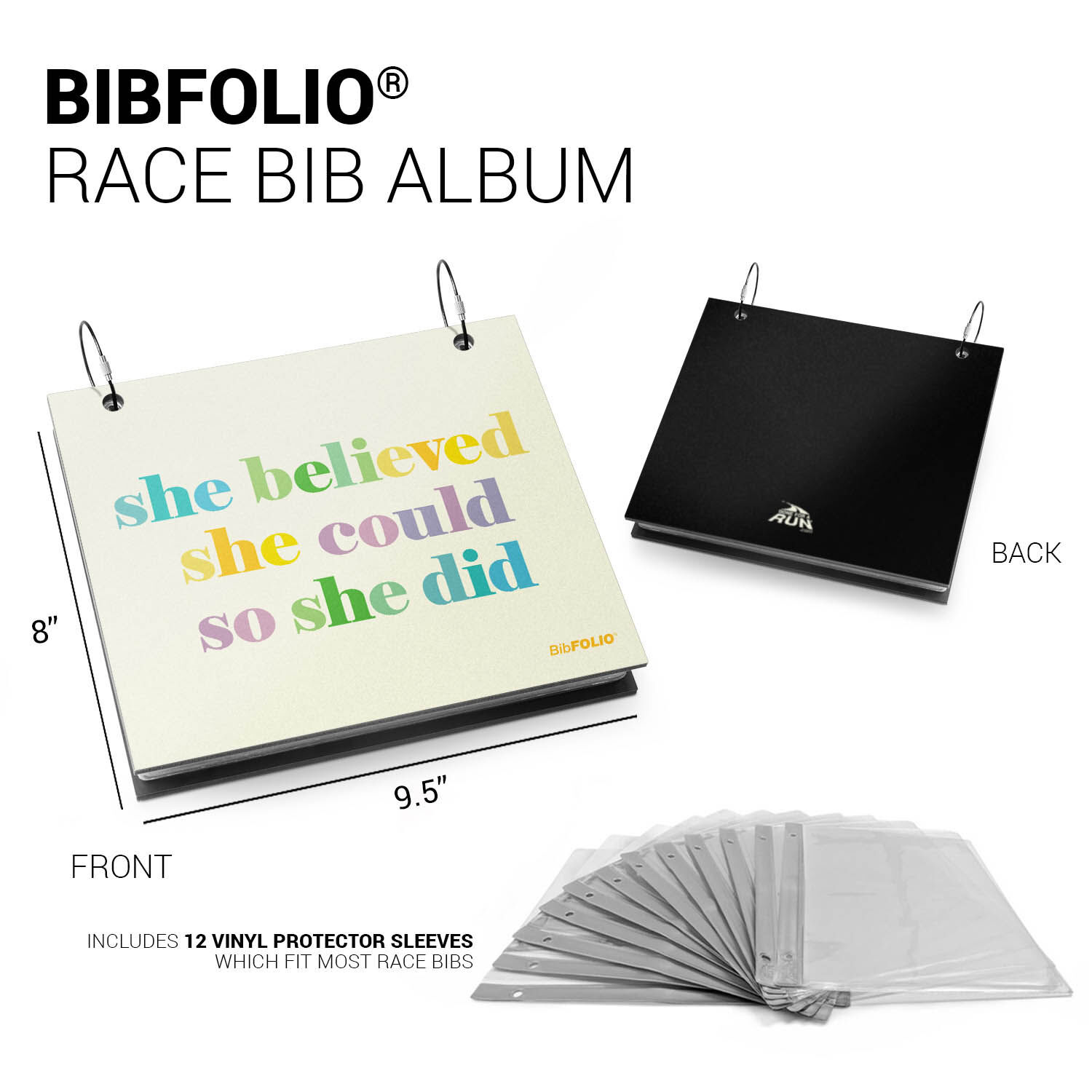 Gone For a Run BibFOLIO Race Bib Album She Believed She Could 
