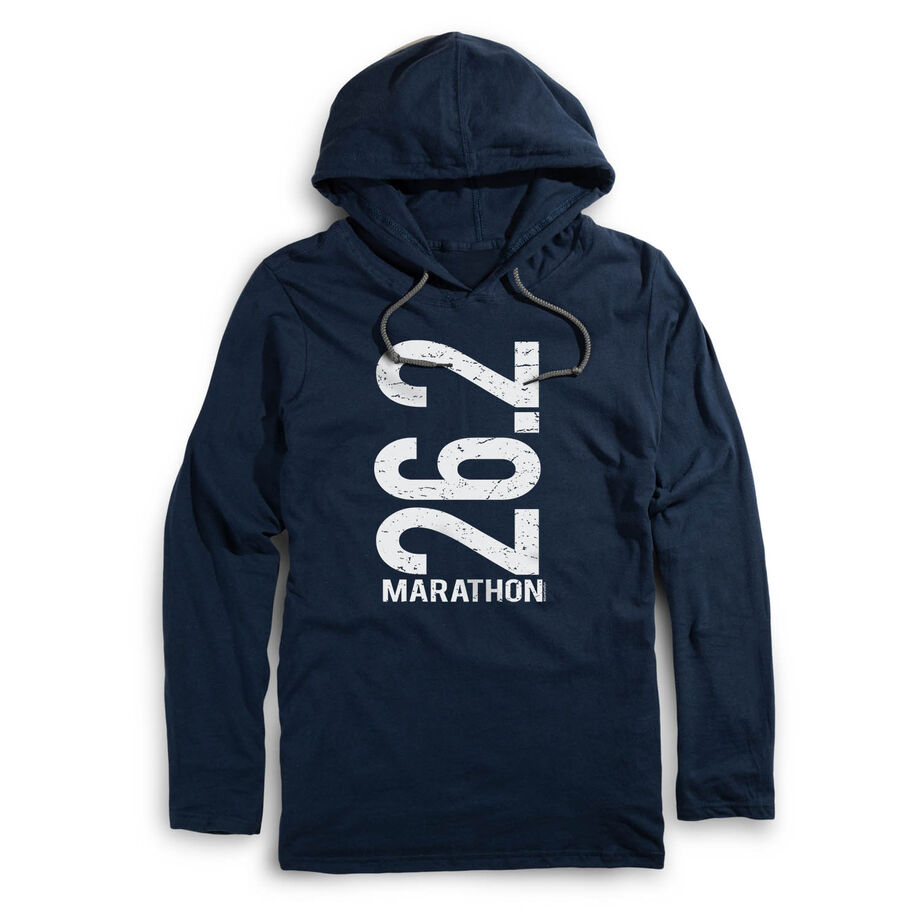 Running Lightweight Hoodie - 26.2 Marathon Vertical