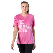 Women's Short Sleeve Tech Tee - Then I Teach The Kids