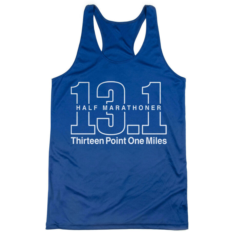 Women's Racerback Performance Tank Top - Half Marathoner 13.1 Miles