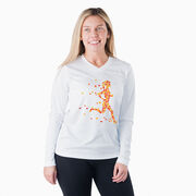 Women's Long Sleeve Tech Tee - Autumn Runner Girl