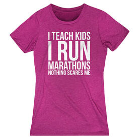 Women's Everyday Runners Tee - I Teach Kids I Run Marathons