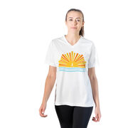 Women's Short Sleeve Tech Tee - Here Comes The Sun