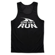 Men's Running Performance Tank Top - Gone For a Run White Logo