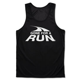 Men's Running Performance Tank Top - Gone For a Run&reg; White Logo