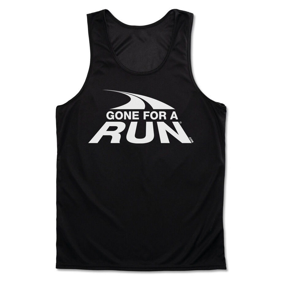 Men's Running Performance Tank Top - Gone For a Run White Logo