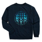 Running Raglan Crew Neck Sweatshirt - Eat Sleep Run Repeat