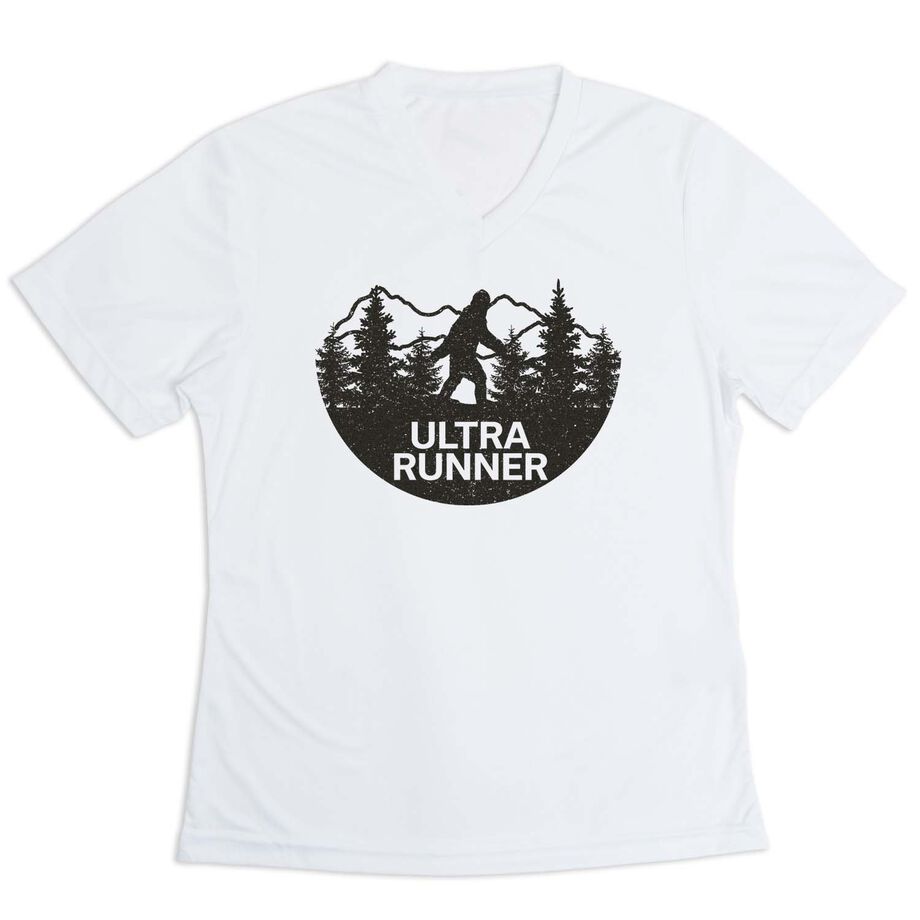 Women's Short Sleeve Tech Tee - Ultra Runner Bigfoot