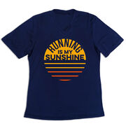 Women's Short Sleeve Tech Tee - Running is My Sunshine