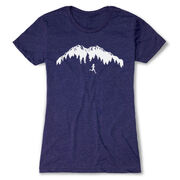 Women's Everyday Runners Tee - Trail Runner in the Mountains