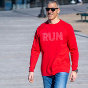 Running Raglan Crew Neck Pullover - Run Lines