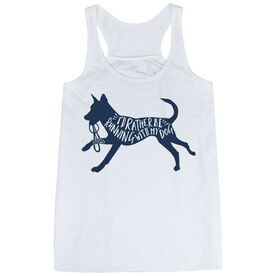Flowy Racerback Tank Top - I'd Rather Be Running with My Dog