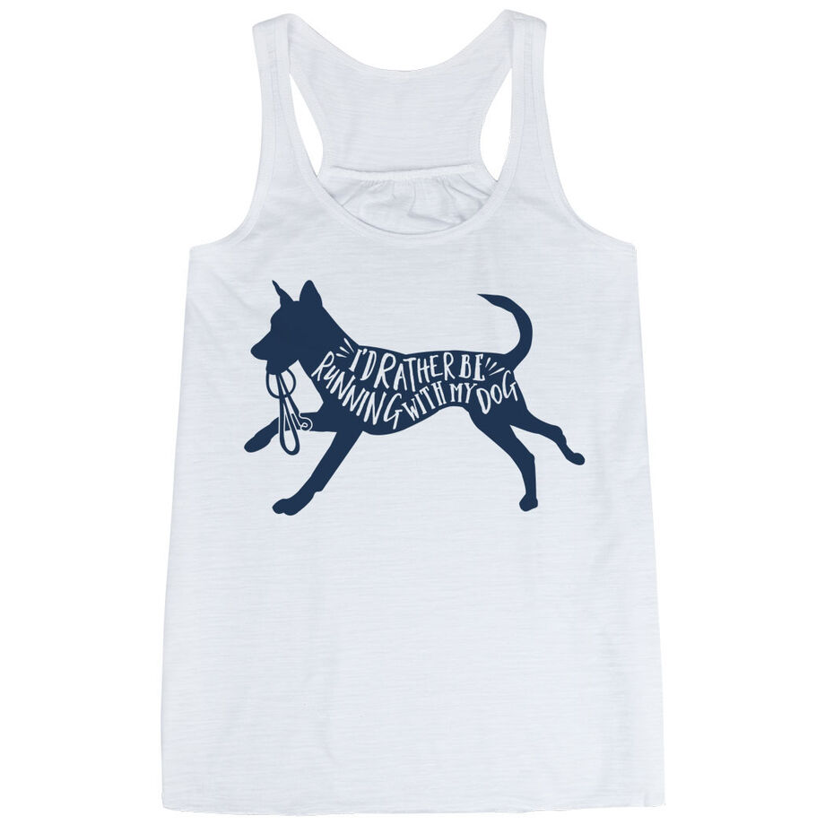 Flowy Racerback Tank Top - I'd Rather Be Running with My Dog