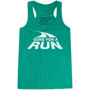 Flowy Racerback Tank Top - Gone For a Run&reg; White Logo