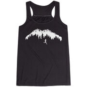 Flowy Racerback Tank Top - Trail Runner in the Mountains