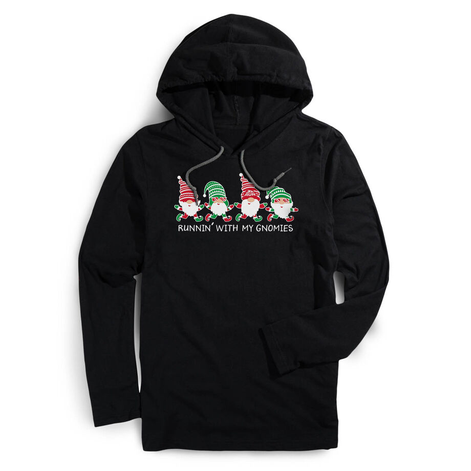 Running Lightweight Hoodie - Runnin' With My Gnomies - Christmas