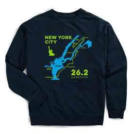 Running Raglan Crew Neck Pullover - New York City Route