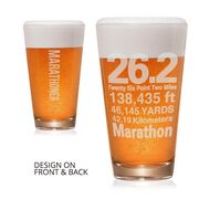 26.2 Math Miles 16 oz Beer Pint Glass