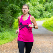 Women's Racerback Performance Tank Top - I'd Rather Be Running with My Dog