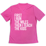 Women's Short Sleeve Tech Tee - Then I Teach The Kids