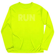 Men's Running Long Sleeve Performance Tee - Run Lines