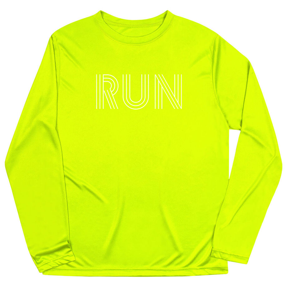 Men's Running Long Sleeve Performance Tee - Run Lines