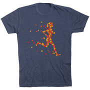 Running Short Sleeve T-Shirt - Autumn Runner Girl