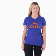 Women's Everyday Tee Gone For a Run Logo (Orange)