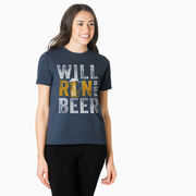 Running Short Sleeve T- Shirt - Will Run For Beer