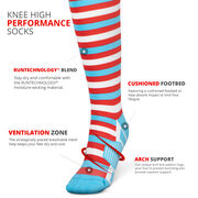 Woven Knee-High Socks - Running Is My Thing