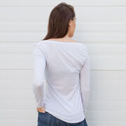 Women's Runner Scoop Neck Long Sleeve Tee - Gone For a Run Logo
