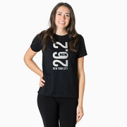 Running Short Sleeve T-Shirt - New York City 26.2 Vertical