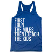 Women's Racerback Performance Tank Top - Then I Teach The Kids