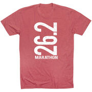 Running Short Sleeve T-Shirt - 26.2 Marathon Vertical 