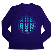 Women's Long Sleeve Tech Tee - Eat Sleep Run Repeat