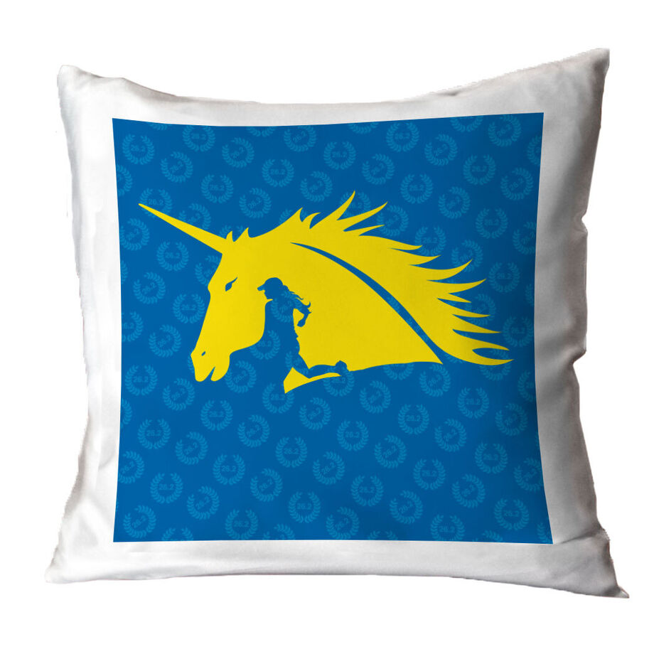 Running Decorative Pillow - Run with Unicorns